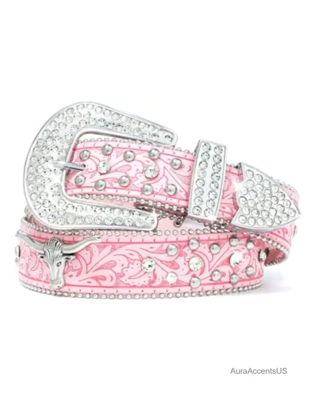 Rhinestone Belt Western Cowgirl Sequin Y2K Sparkly Waistband for Jeans